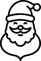 Santa Claus in Traditional Red Suit Christmas Holiday Scene