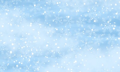 Beautiful aesthetic background with snowflakes