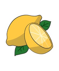lemon icon on white background jpG, icon illustration 