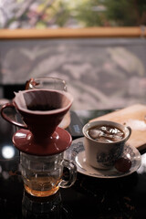 Arabica filter coffee with iced brew
