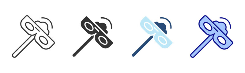 Eye Mask Icon Set. Designed In Multi Style