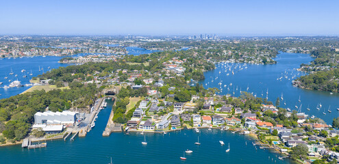 The Sydney suburb of woolwich showing Woolwich dock.