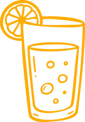 Orange Drink Glass Doodle
