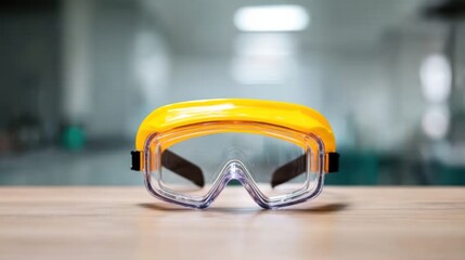 Bright Yellow Swimming Goggles for Water Activities, Featuring Durable Lens Protection, Ideal for Pool Fun, Scuba Diving, and Water Sports Adventures