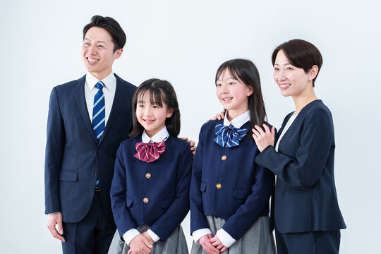 家族 親子 入学式 卒業式