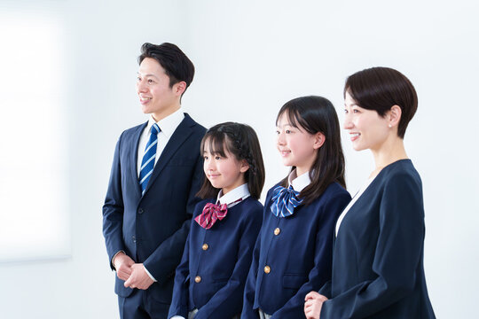 家族 親子 入学式 卒業式