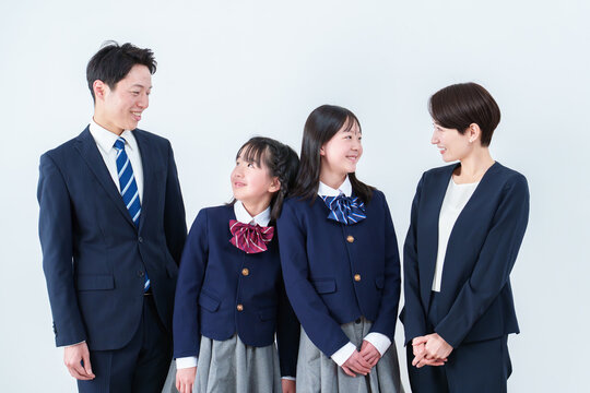 家族 親子 入学式 卒業式