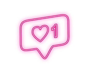 like notification neon. like notification bubble neon. like notification bubble neon png