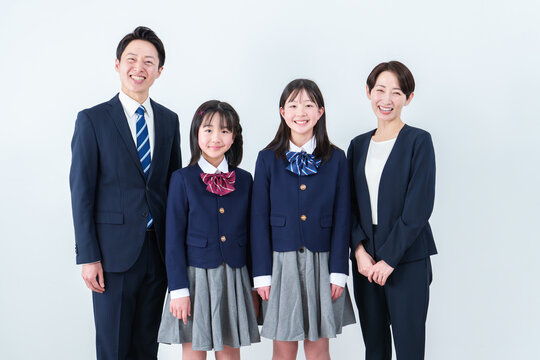 家族 親子 入学式 卒業式