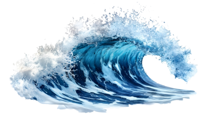 water wave splashing isolated on white