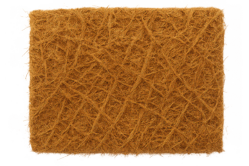 Coir matting texture with natural brown coconut fiber substrate for sustainable and ecological background design