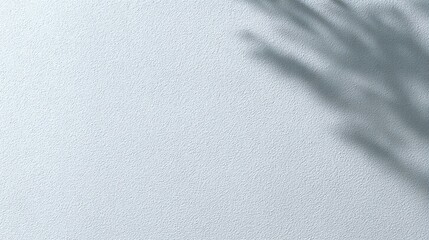 Fototapeta premium Soft Textured Wall with Subtle Shadow Play from Natural Light and Delicate Foliage for Minimalist and Contemporary Design Aesthetics