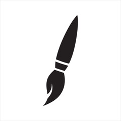Paintbrush Icon – Artistic Silhouette Vector