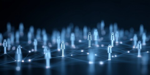 A Digital Representation of Networked Individuals Depicting Social Connections and Interactions in a Virtual Space