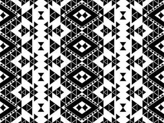 Ethnic seamless, Native patterns with simple shapes. Tribal and ethnic fabrics. Simple geometric pattern elements are best used in design, textile printing.