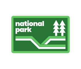 National Park Retro Outdoor Adventure Badge Illustration