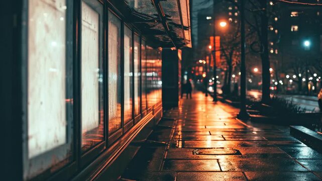 Wet Urban Nightscape