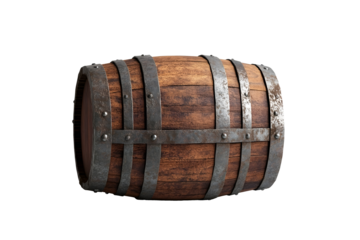 old metal barrel oil isolated on white background