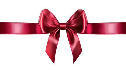 Fototapeta premium red ribbon bow isolated