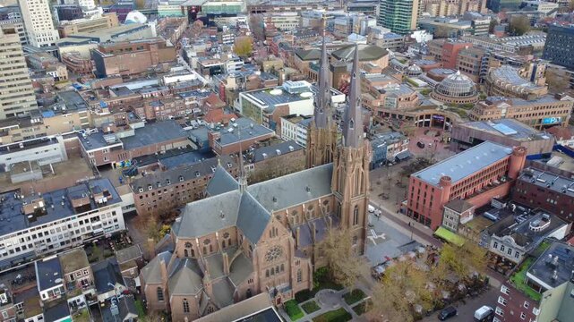 Eindhoven Cathedral St. Catherine&rsquo;s Church Aerial View