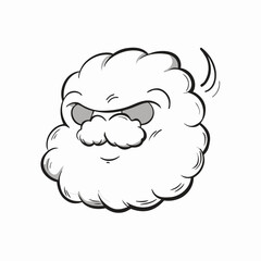 Santa Claus White Beard Isolated Holiday Costume Accessory