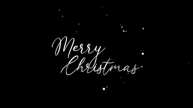 Merry christmas in cursive font on black background. Perfect for holiday greetings, social media posts, cards, and festive designs.