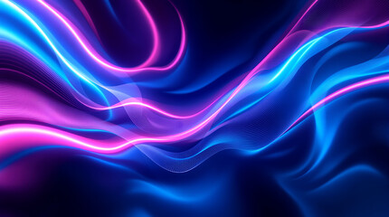 Futuristic Abstract Background with Glowing Grid Patterns, Sci-Fi Digital Art, Cyberpunk Aesthetic, Technological Design