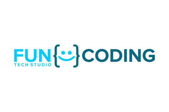 Fun Coding Tech Studio Logo Design.