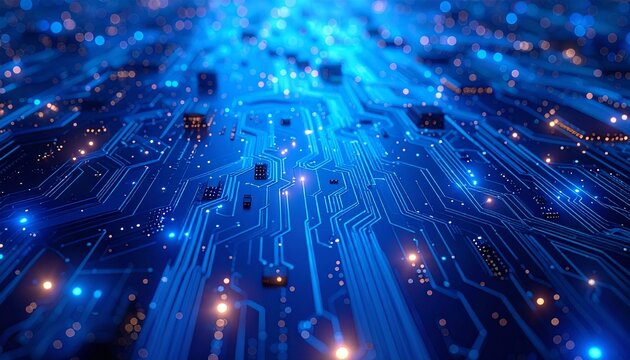 Abstract Cyber Circuit Board Background