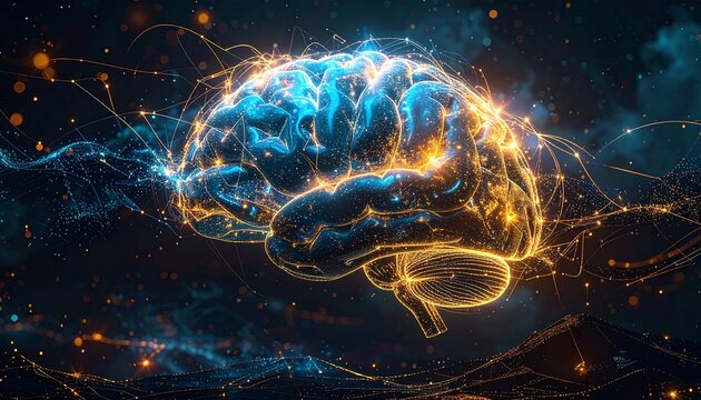 Artificial Intelligence Neural Brain Visualization