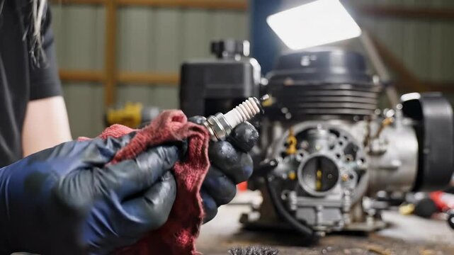 Engine Repair: Cleaning a Spark Plug for Optimal Performance