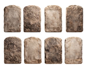 Aged stone tablets perfect for historical reenactments, ancient wisdom projects, or adding realistic detail to fantasy game designs
