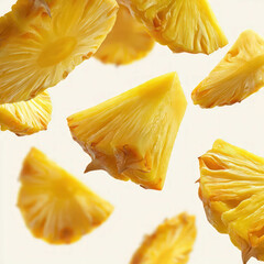 Fresh pineapple placed on a minimalist background, highlighting its shape and tropical feel. Great for summer marketing, organic foods, and exotic fruit visuals.