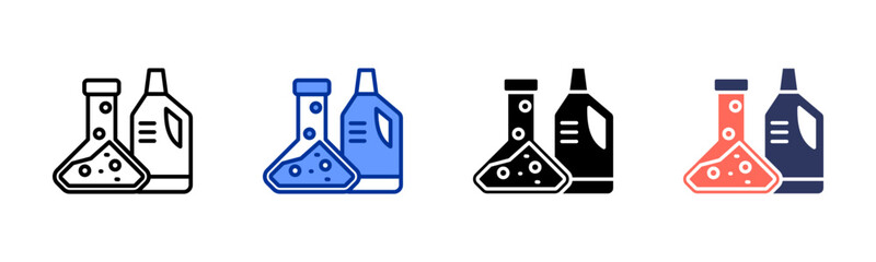 Chemical Product icon set multiple style collection