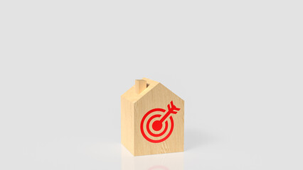 Obraz premium Real Estate Target Goal Investment Concept 3d render.