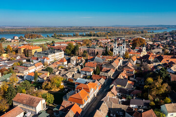 Sremski Karlovci in Autumn - drone perspective