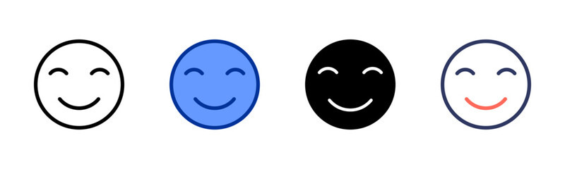 Smiles icon set multiple style collection