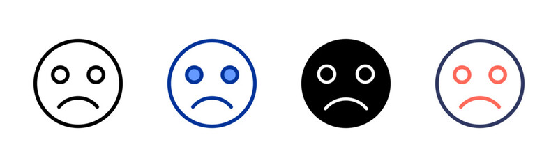 Fototapeta premium Confusing icon set multiple style collection