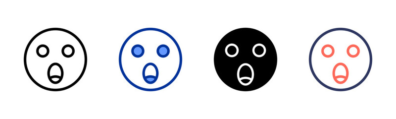 Fototapeta premium Spooky icon set multiple style collection