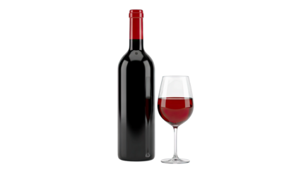 red wine bottle and glass