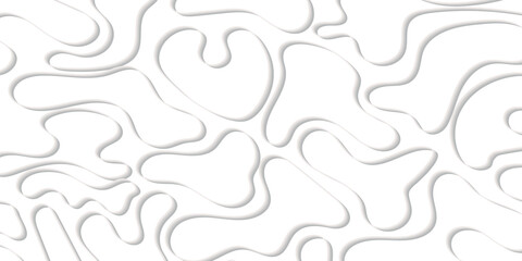 Abstract white background with subtle gray wavy lines and shadow effect, creating a modern minimalist pattern.