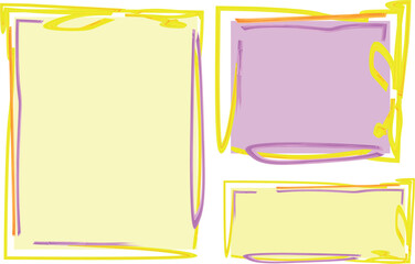 yellow purple creative abstract art banners kids style artistic frames