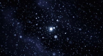 Fototapeta premium Mystic nightscape: An evocative display of glowing orbs against the ethereal dark backdrop