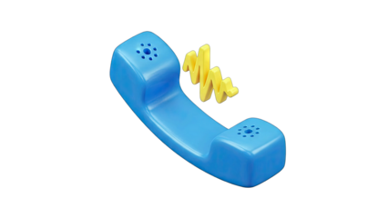 blue telephone receiver