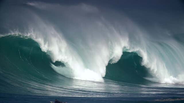 Big wave in Hawaii super slow motion high speed