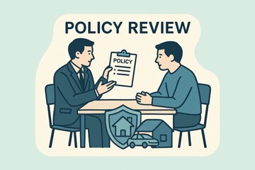 Business consultation regarding insurance policy analysis conducted in a modern office setting ensuring comprehensive understanding of coverage options and risk assessment strategies