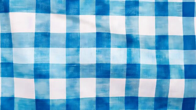 Blue Gingham Fabric: An eye-catching close-up shot of a classic blue gingham fabric, a timeless design that conjures feelings of comfort and nostalgia.