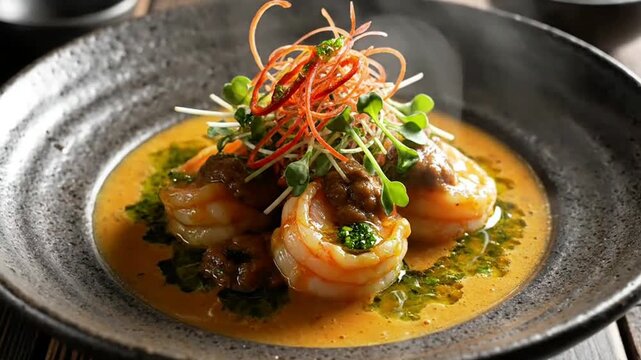 Bold creamy fusion with layered Japanese&ndash;Malay flavor