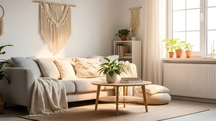 Fototapeta premium modern living room rustic 