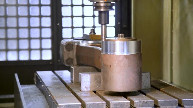 Industrial Manufacturing Equipment - Precision Drill Press in Factory Workshop
